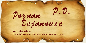 Poznan Dejanović vizit kartica